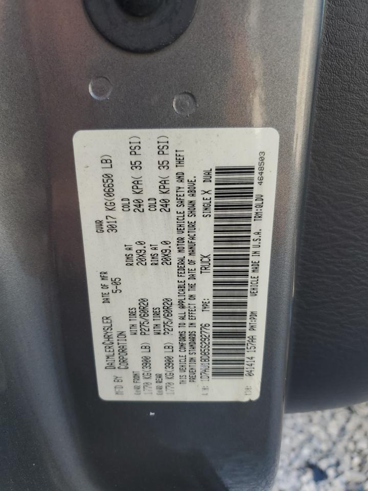 2005 Dodge Ram 1500 St VIN: 1D7HU18D85S292776 Lot: 91556825