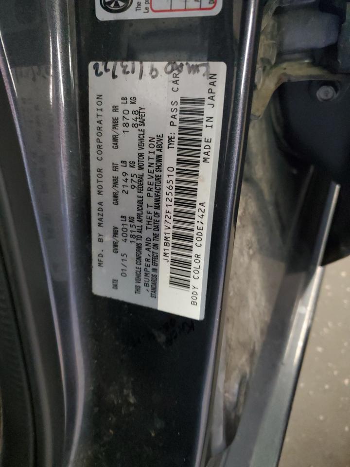 2015 Mazda 3 Touring VIN: JM1BM1V72F1256510 Lot: 92875415