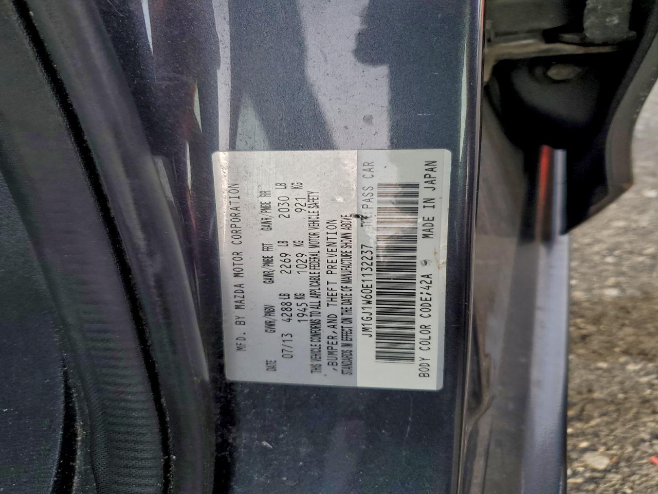 2014 Mazda 6 Grand Touring VIN: JM1GJ1W60E1132237 Lot: 94500785