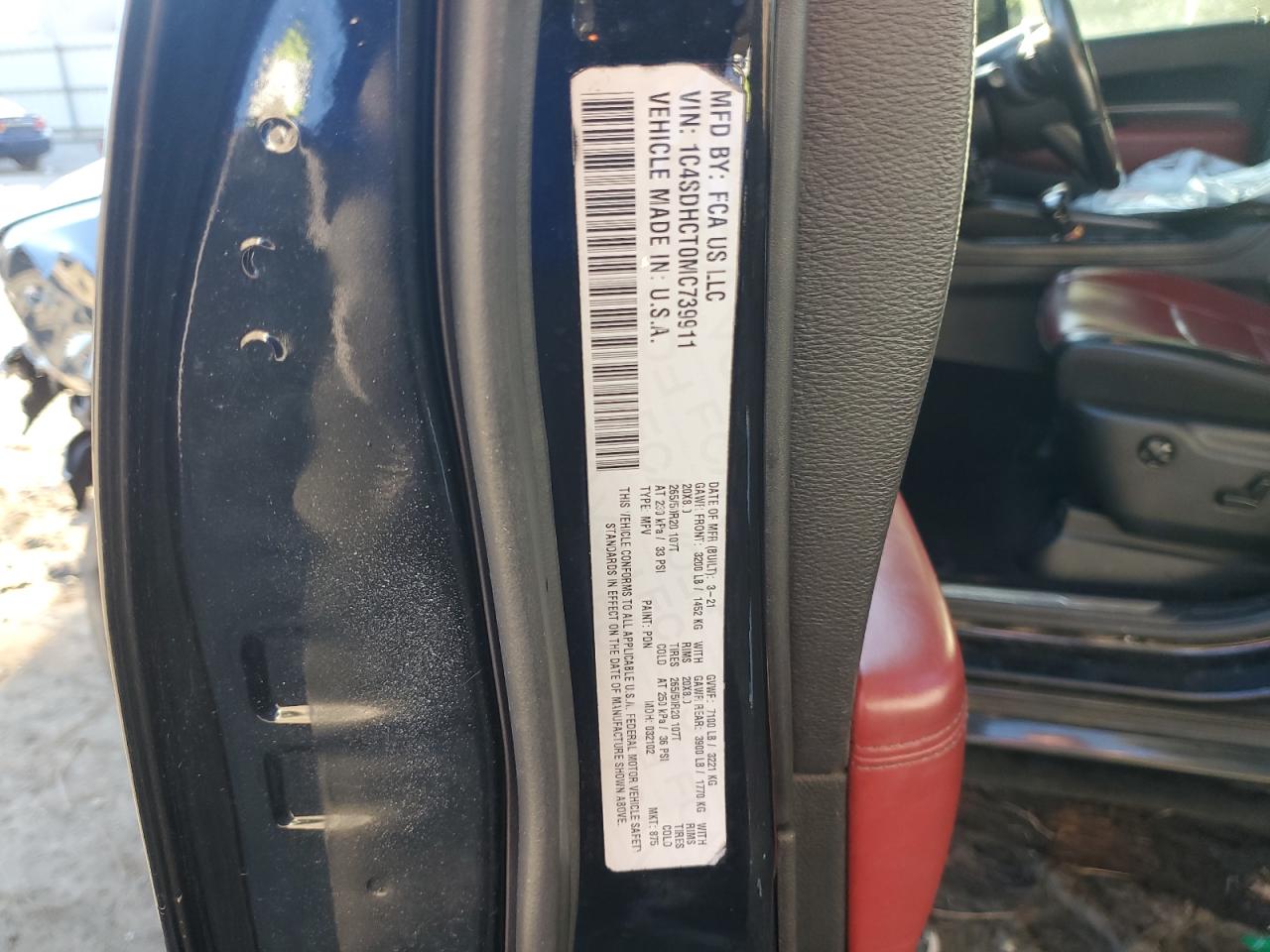 2021 Dodge Durango R/T VIN: 1C4SDHCT0MC739911 Lot: 91268715