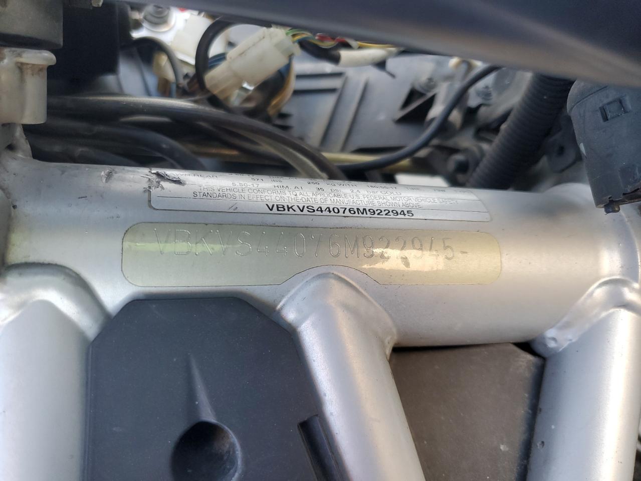 2006 Ktm 950 Supermoto VIN: VBKVS44076M922945 Lot: 91833745