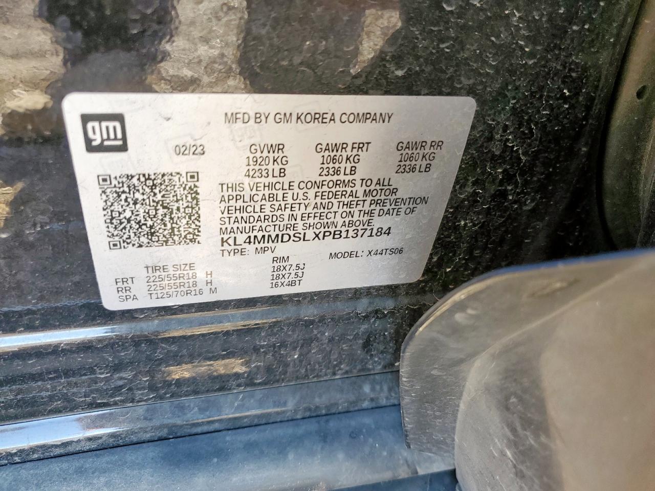 2023 Buick Encore Gx Select VIN: KL4MMDSLXPB137184 Lot: 90830085