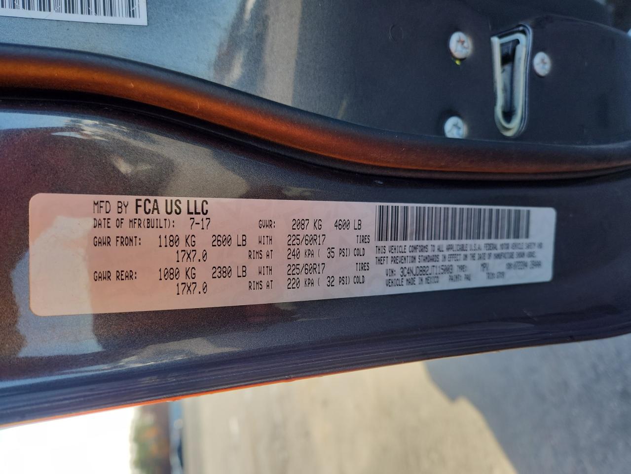 2018 Jeep Compass Latitude VIN: 3C4NJDBB2JT115003 Lot: 90326585