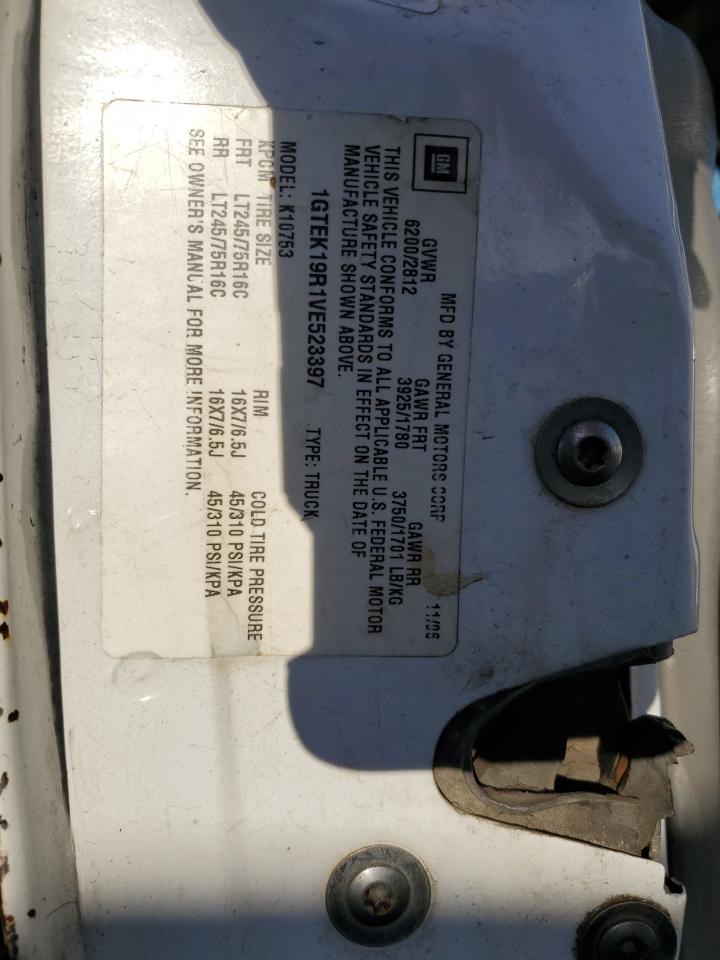 1997 GMC Sierra K1500 VIN: 1GTEK19R1VE523397 Lot: 94281875