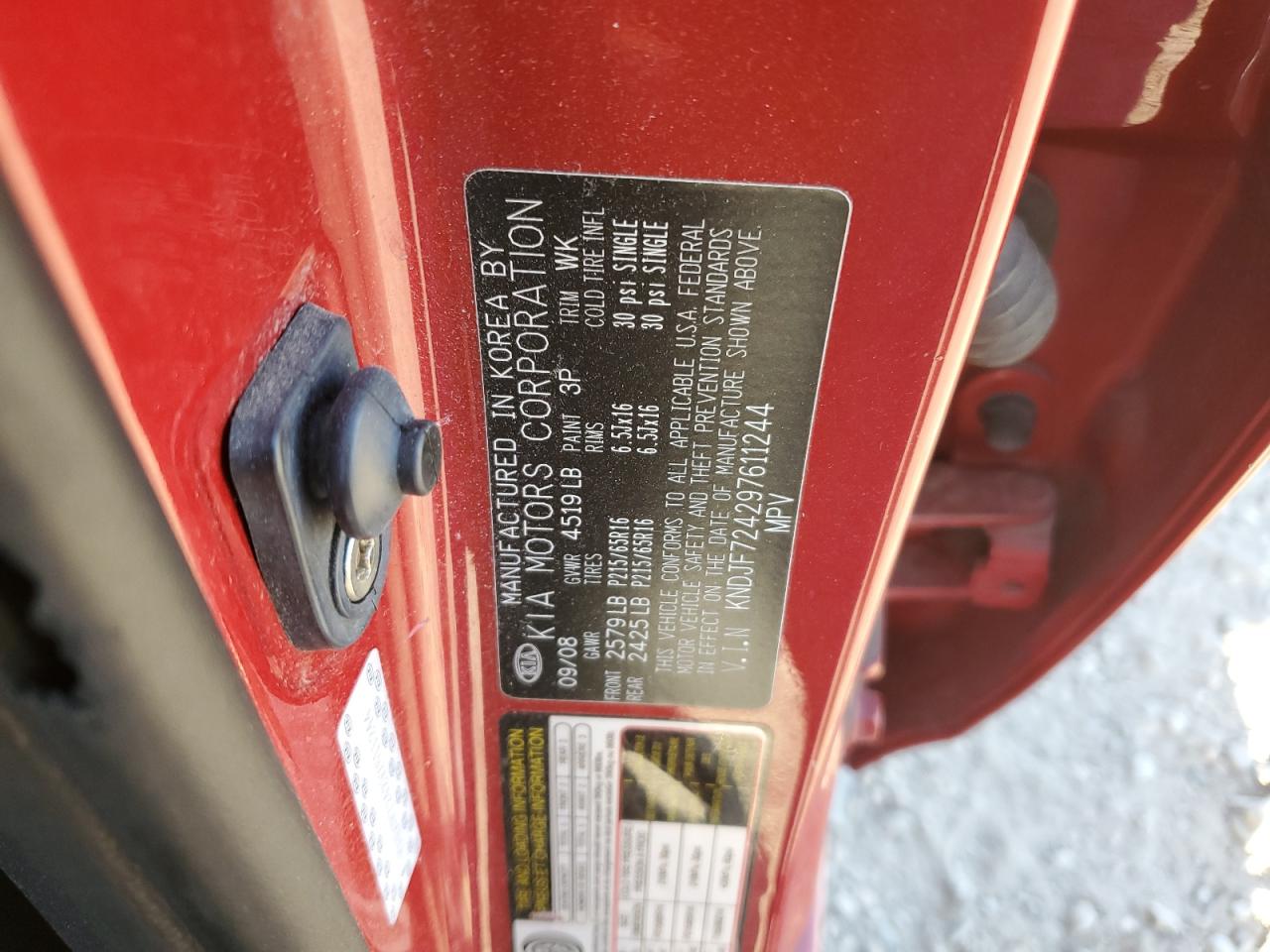 2009 Kia Sportage Lx VIN: KNDJF724297611244 Lot: 92837975