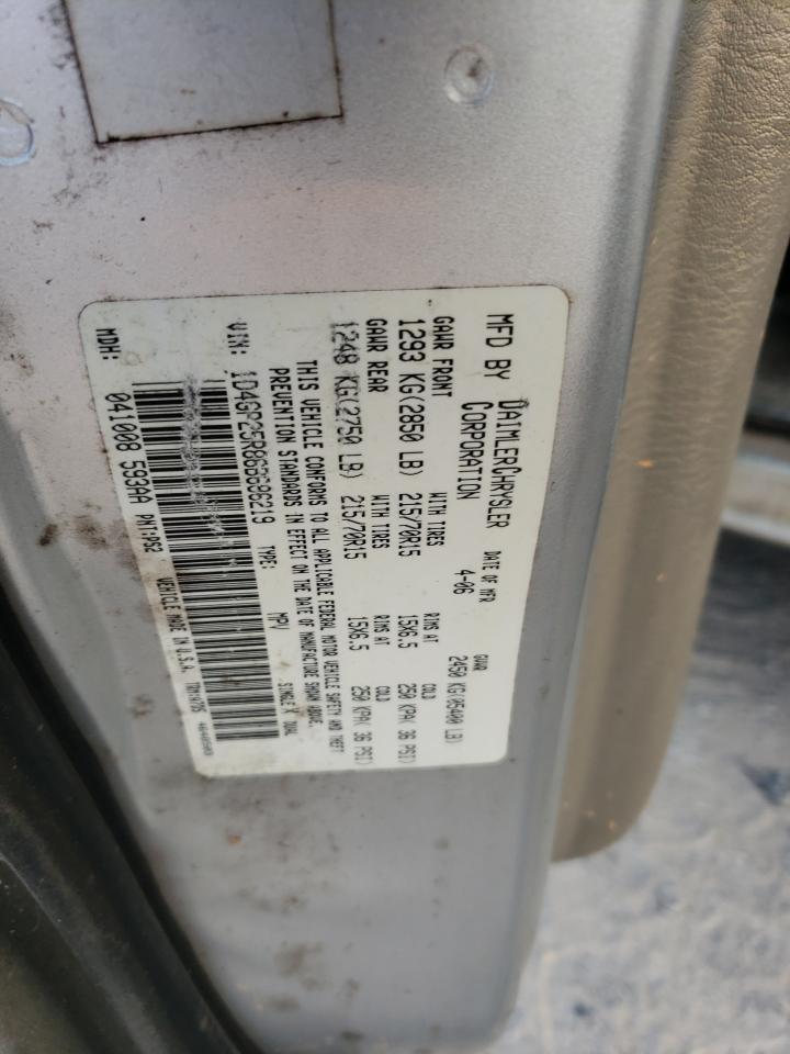 2006 Dodge Caravan Se VIN: 1D4GP25R86B686219 Lot: 93314355