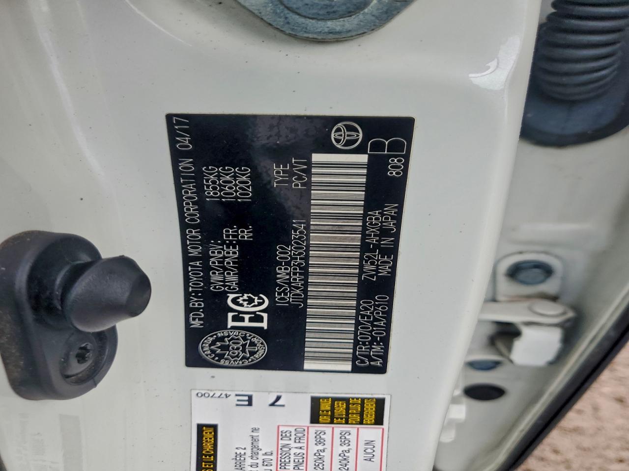 2017 Toyota Prius Prime VIN: JTDKARFP3H3023541 Lot: 91777125