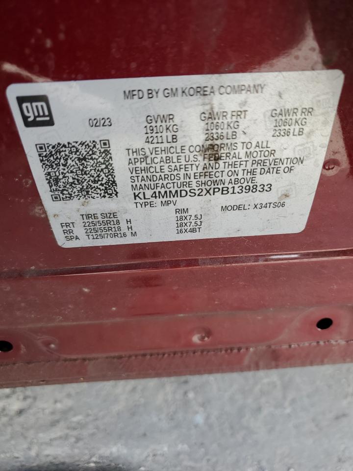 2023 Buick Encore Gx Select VIN: KL4MMDS2XPB139833 Lot: 90781535