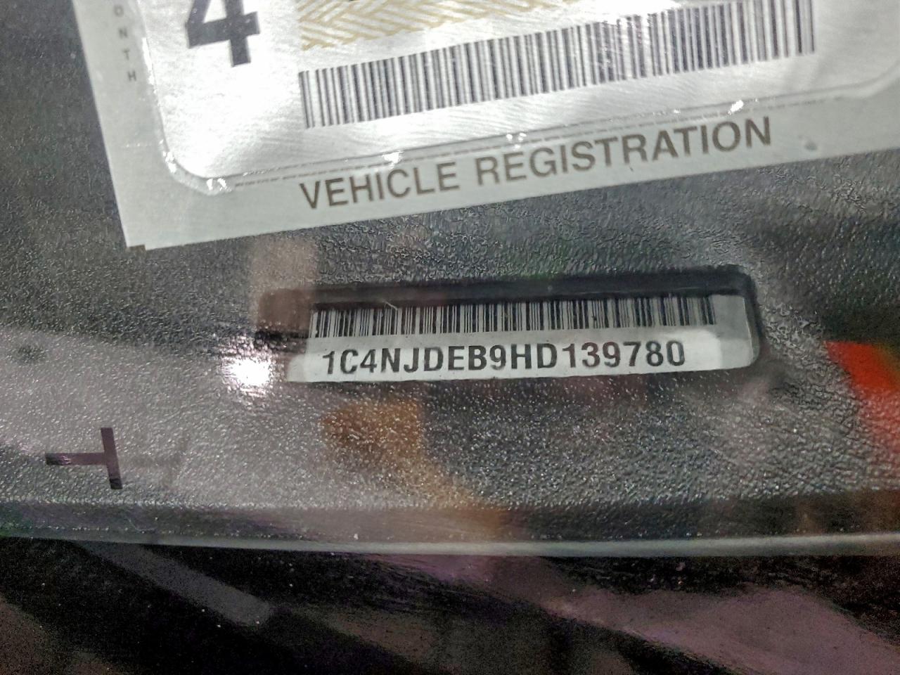 2017 Jeep Compass Latitude VIN: 1C4NJDEB9HD139780 Lot: 93490145