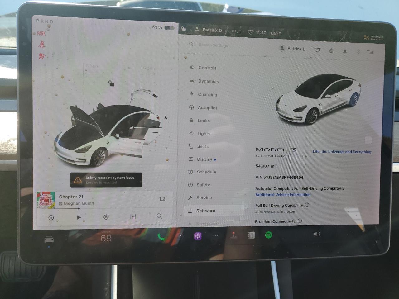 2019 Tesla Model 3 VIN: 5YJ3E1EA8KF466494 Lot: 91805595