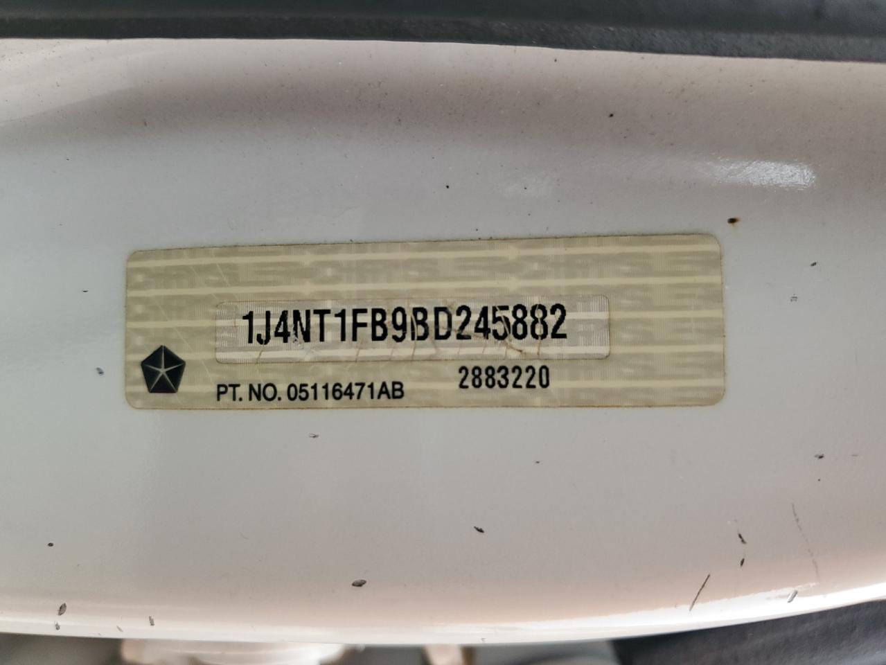 2011 Jeep Compass Sport VIN: 1J4NT1FB9BD245882 Lot: 93345875