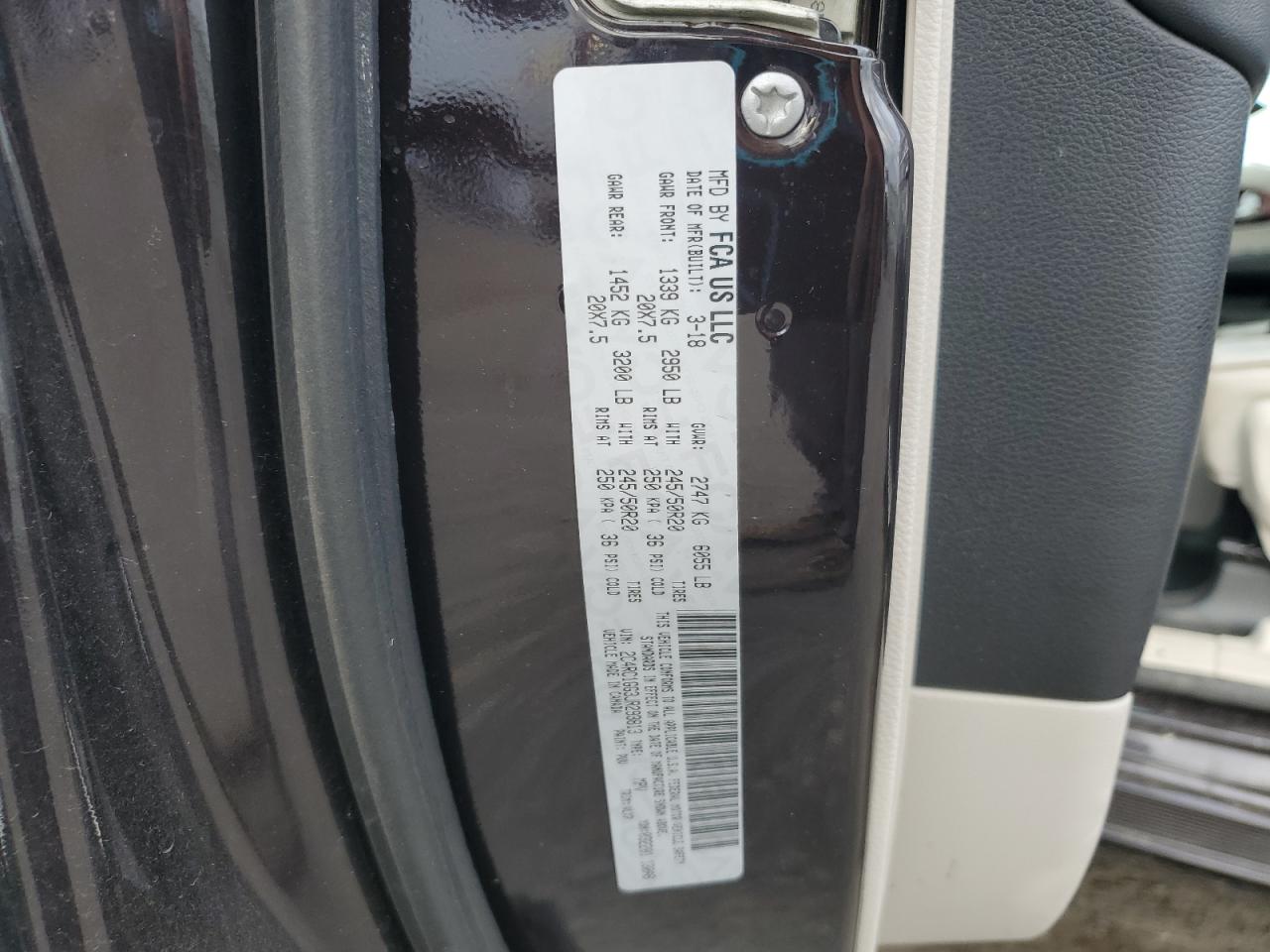 2018 Chrysler Pacifica Limited VIN: 2C4RC1GG3JR293813 Lot: 92403015