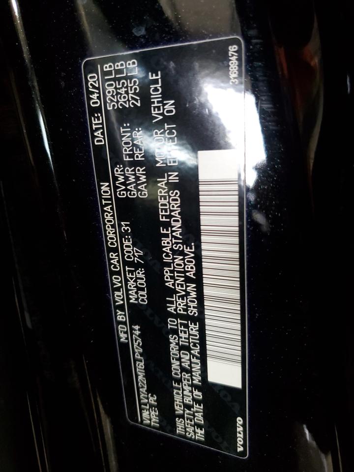 2020 Volvo S90 T6 Ocean Race VIN: LVYA22MT6LP175744 Lot: 93368045