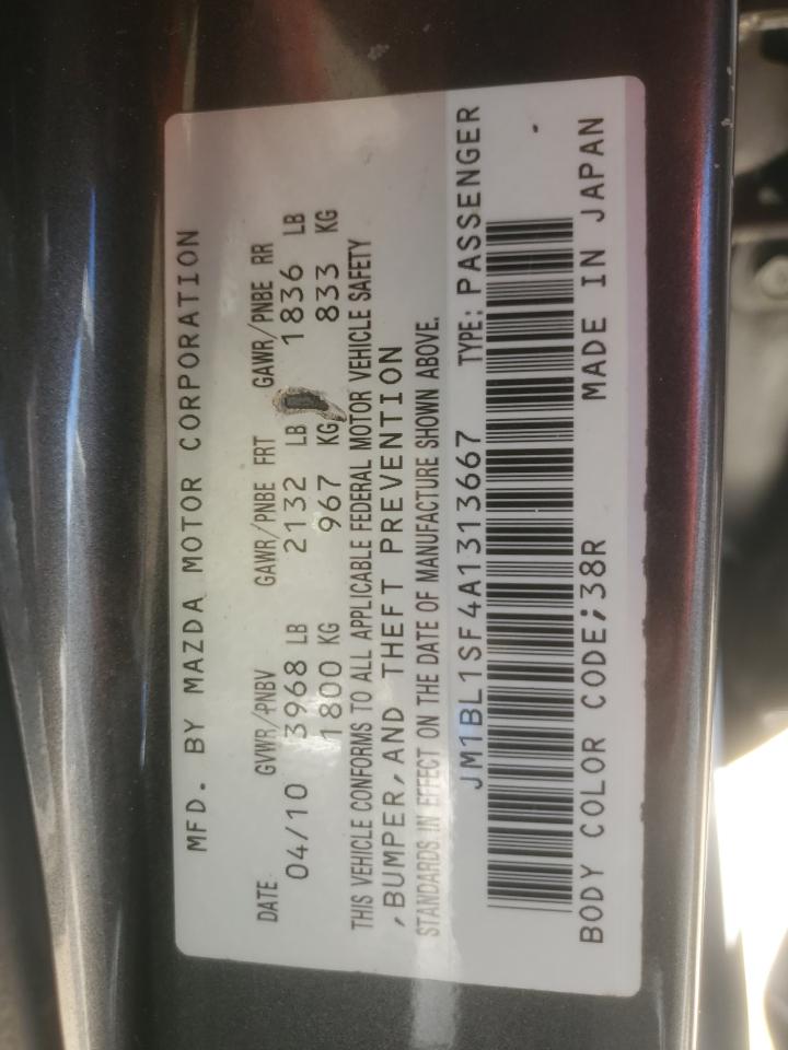 2010 Mazda 3 I VIN: JM1BL1SF4A1313667 Lot: 92466365