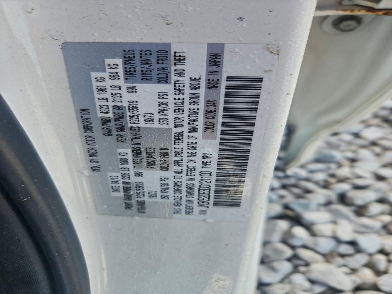 2013 Mazda Cx-5 Gt VIN: JM3KE2DE3D0121100 Lot: 92364615