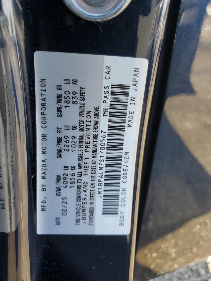 2025 Mazda 3 Preferred VIN: JM1BPALM7S1780567 Lot: 93695665