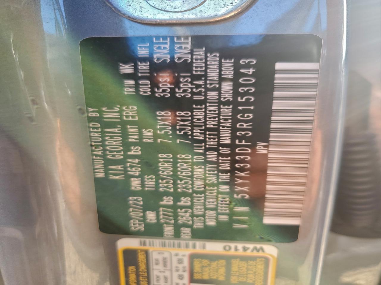 2024 Kia Sportage Ex VIN: 5XYK33DF3RG153043 Lot: 94230825