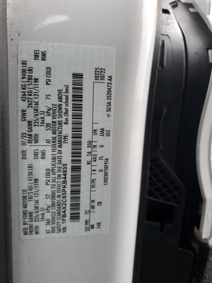 2023 Ford Transit T-350 VIN: 1FBAX2C85PKB44935 Lot: 93407515