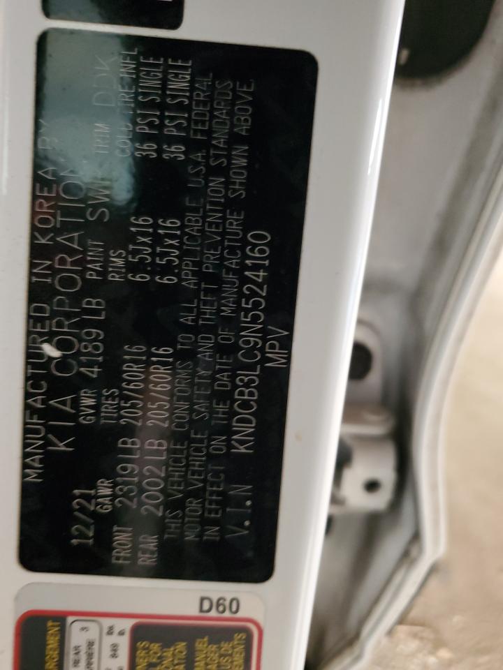 2022 Kia Niro Lx VIN: KNDCB3LC9N5524160 Lot: 90717855