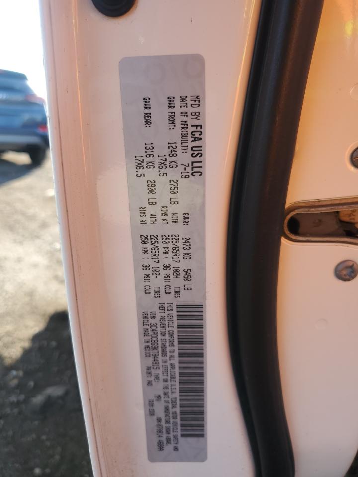 2019 Dodge Journey Se VIN: 3C4PDCBG9KT844915 Lot: 91145095