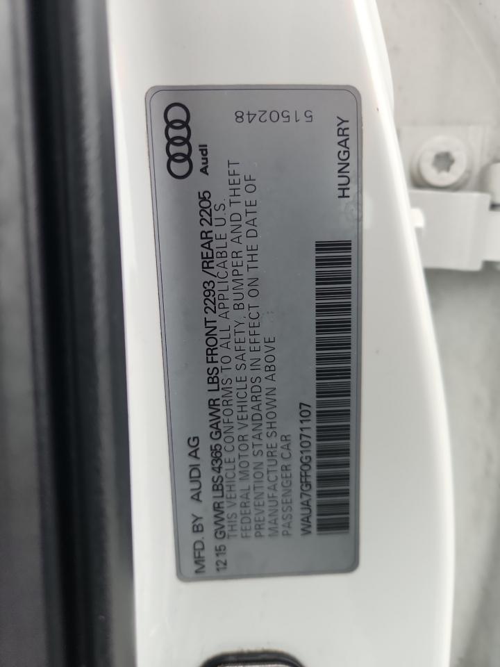 2016 Audi A3 Premium VIN: WAUA7GFF0G1071107 Lot: 92497785