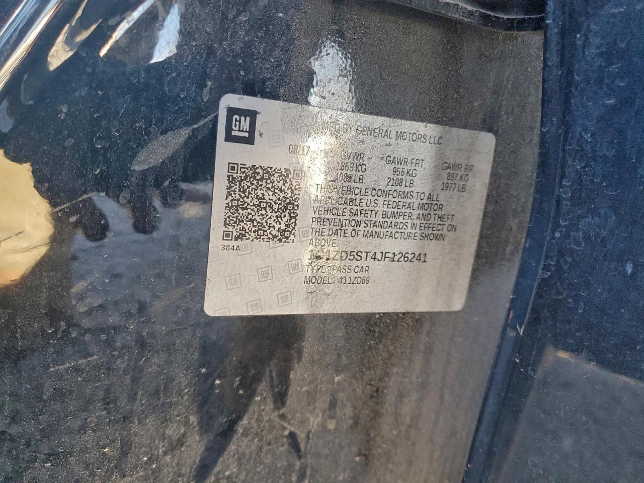 2018 Chevrolet Malibu Lt VIN: 1G1ZD5ST4JF126241 Lot: 93779805