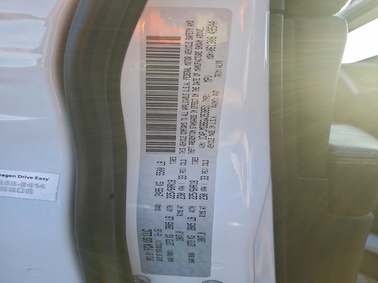 2016 Jeep Cherokee Limited VIN: 1C4PJMDB6GW353851 Lot: 93966415