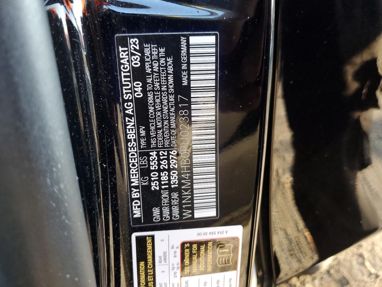 2023 Mercedes-Benz Glc 300 4Matic VIN: W1NKM4HB0PU023817 Lot: 91509665