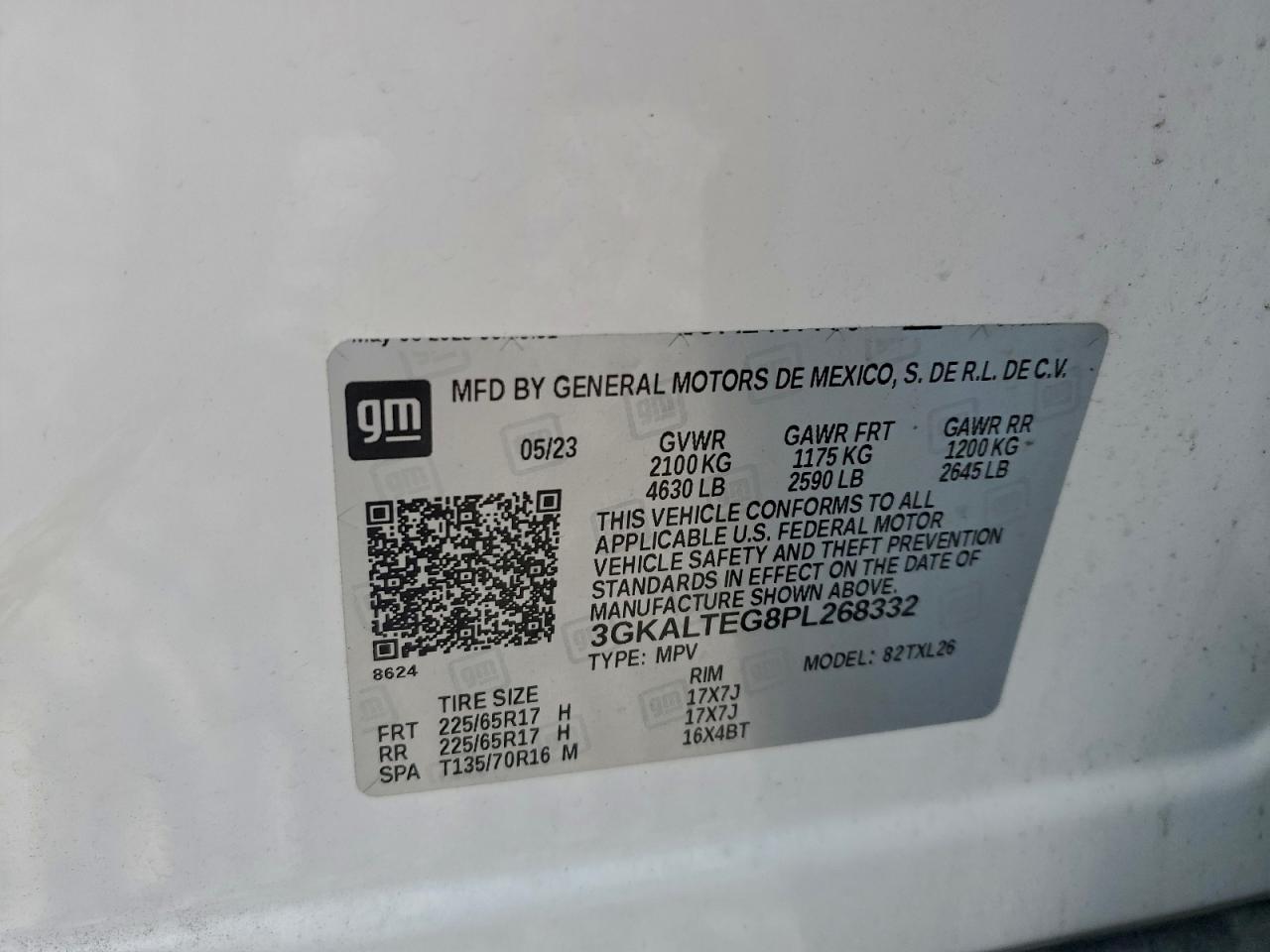 2023 GMC Terrain Sle VIN: 3GKALTEG8PL268332 Lot: 92678735