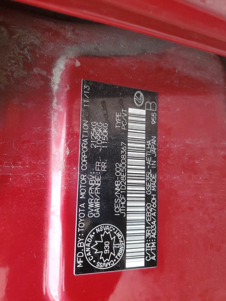 2014 Lexus Is 250 VIN: JTHCF1D28E5008367 Lot: 92878685