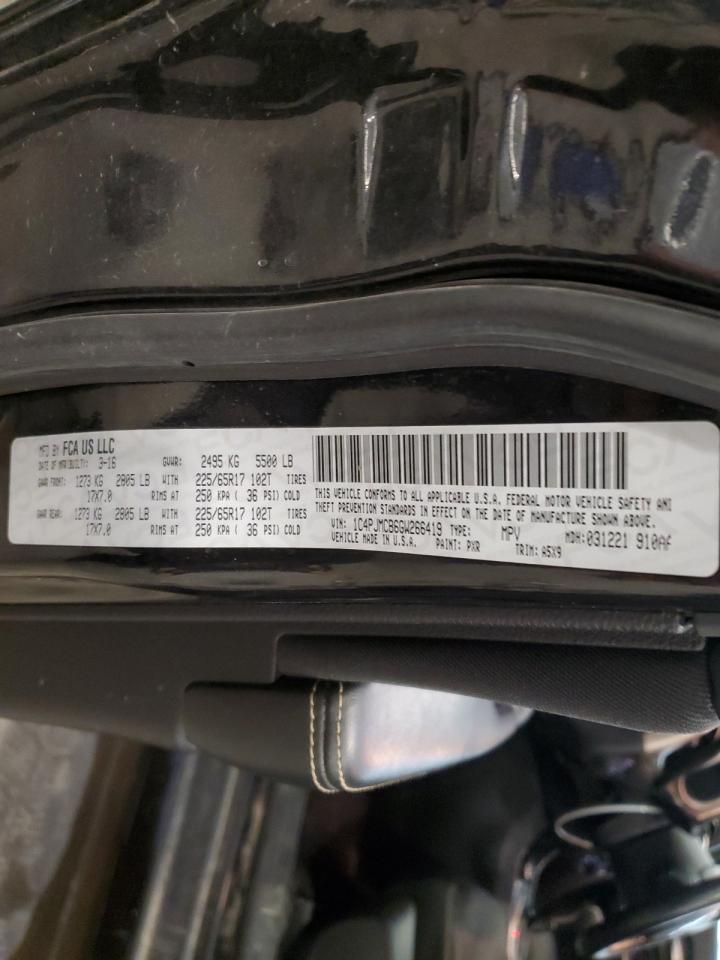 2016 Jeep Cherokee Latitude VIN: 1C4PJMCB6GW266419 Lot: 92580035