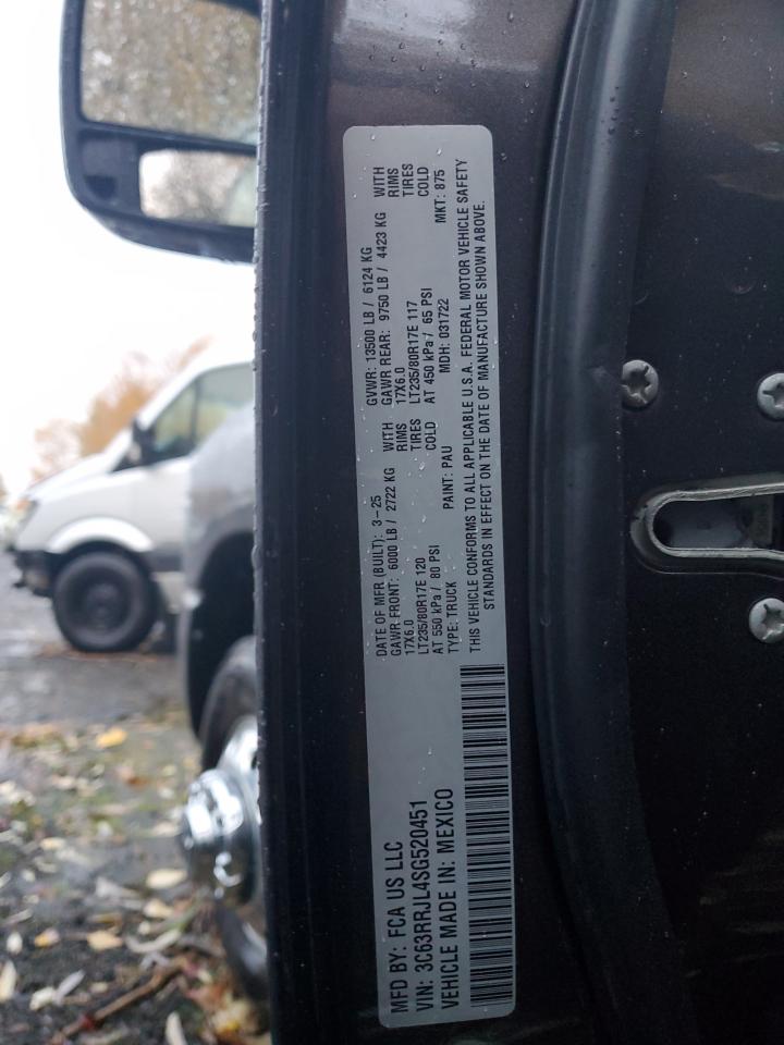2025 Ram 3500 Laramie VIN: 3C63RRJL4SG520451 Lot: 84925765