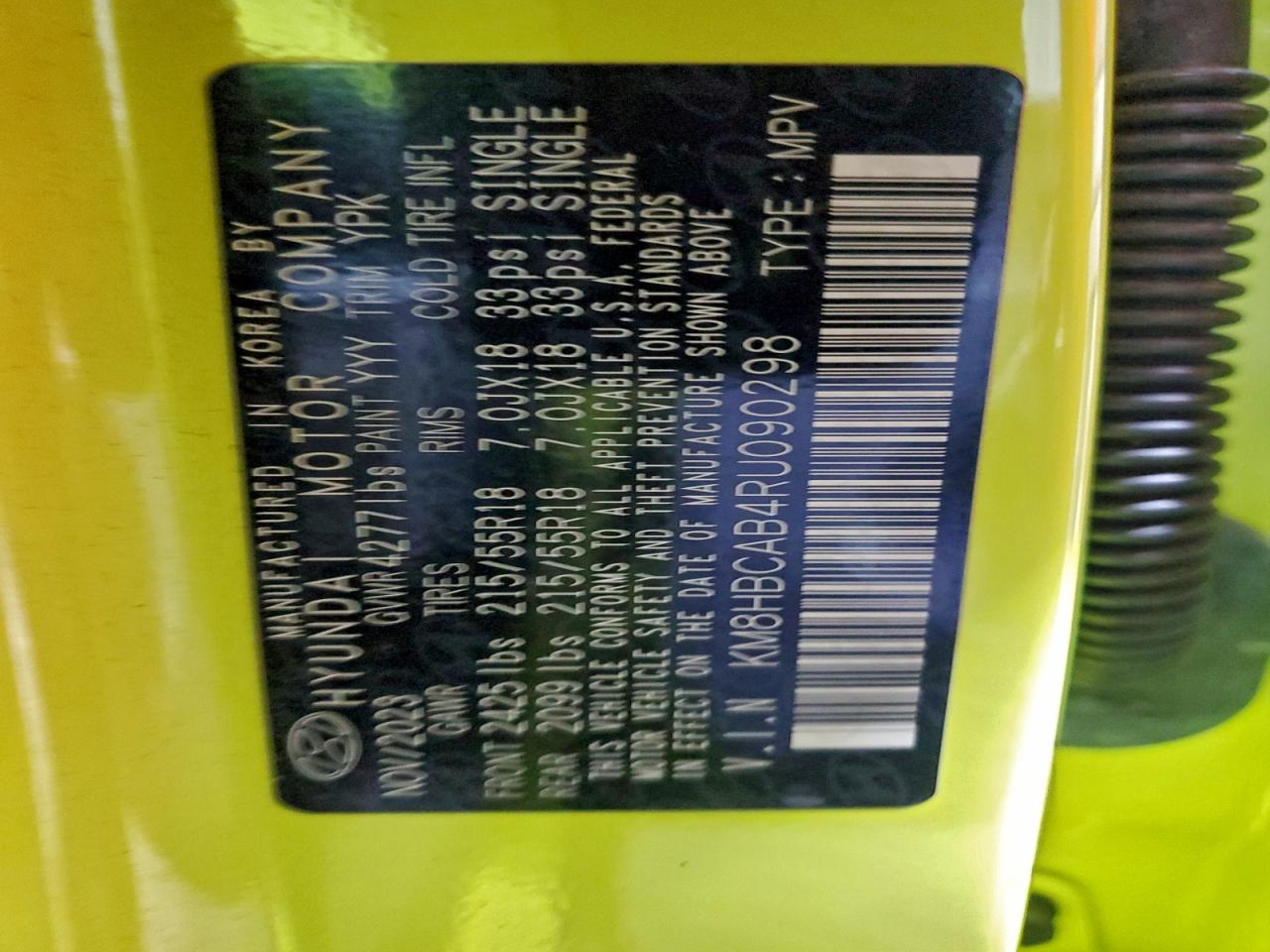 2024 Hyundai Kona Sel VIN: KM8HBCAB4RU090298 Lot: 93604915