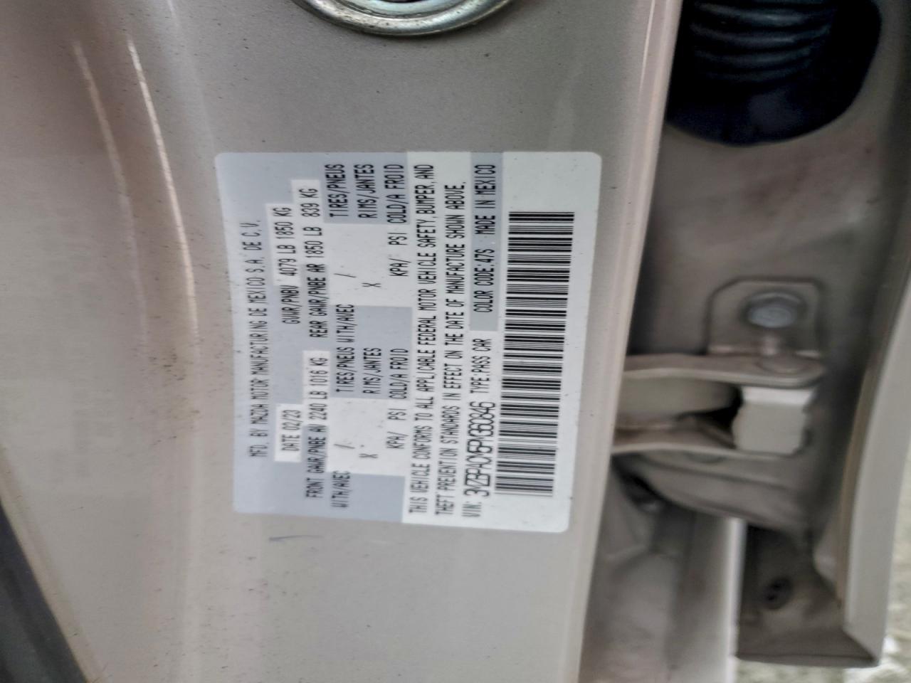 2023 Mazda 3 Preferred VIN: 3MZBPACM5PM360846 Lot: 93876935