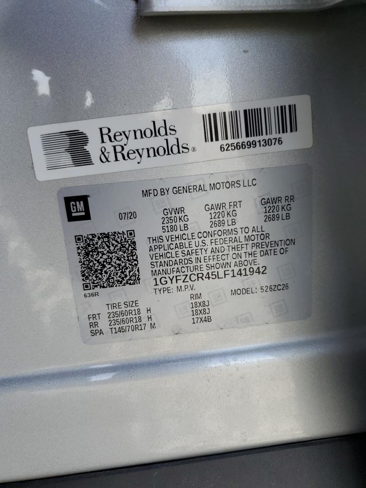 2020 Cadillac Xt4 Premium Luxury VIN: 1GYFZCR45LF141942 Lot: 92525625