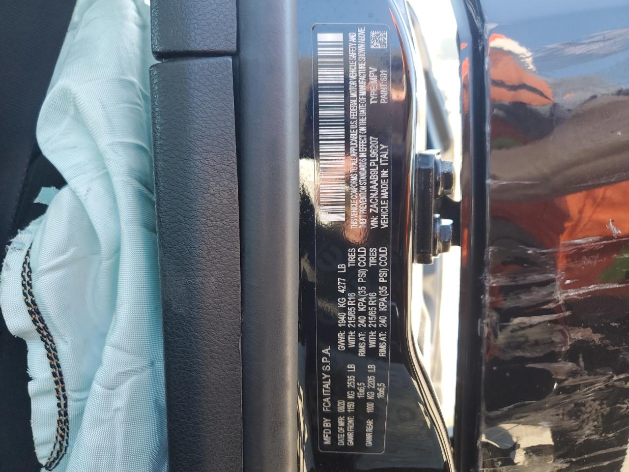 2020 Jeep Renegade Sport VIN: ZACNJAAB9LPL96207 Lot: 91843595