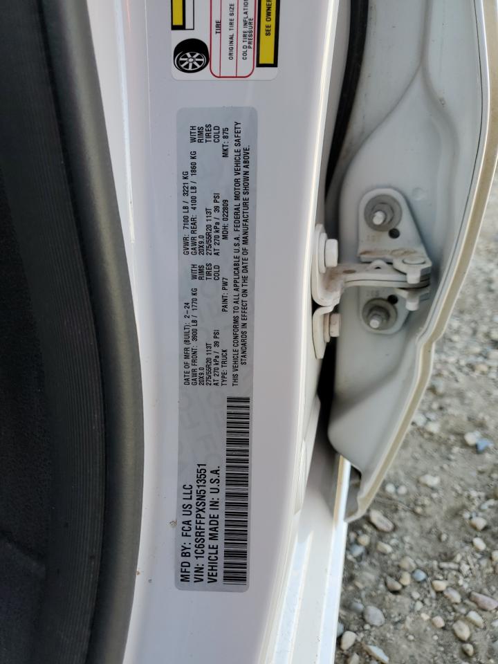 2025 Ram 1500 Big Horn/Lone Star VIN: 1C6SRFFPXSN513551 Lot: 91097605