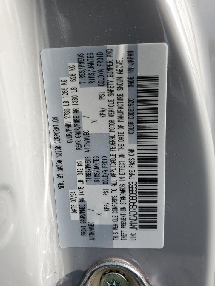 2024 Mazda Mx-5 Miata Grand Touring VIN: JM1NDAD76R0606553 Lot: 92360935