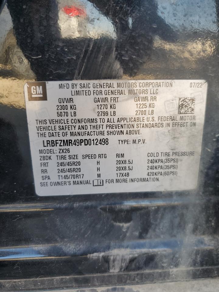 2023 Buick Envision Preferred VIN: LRBFZMR49PD012498 Lot: 92431405