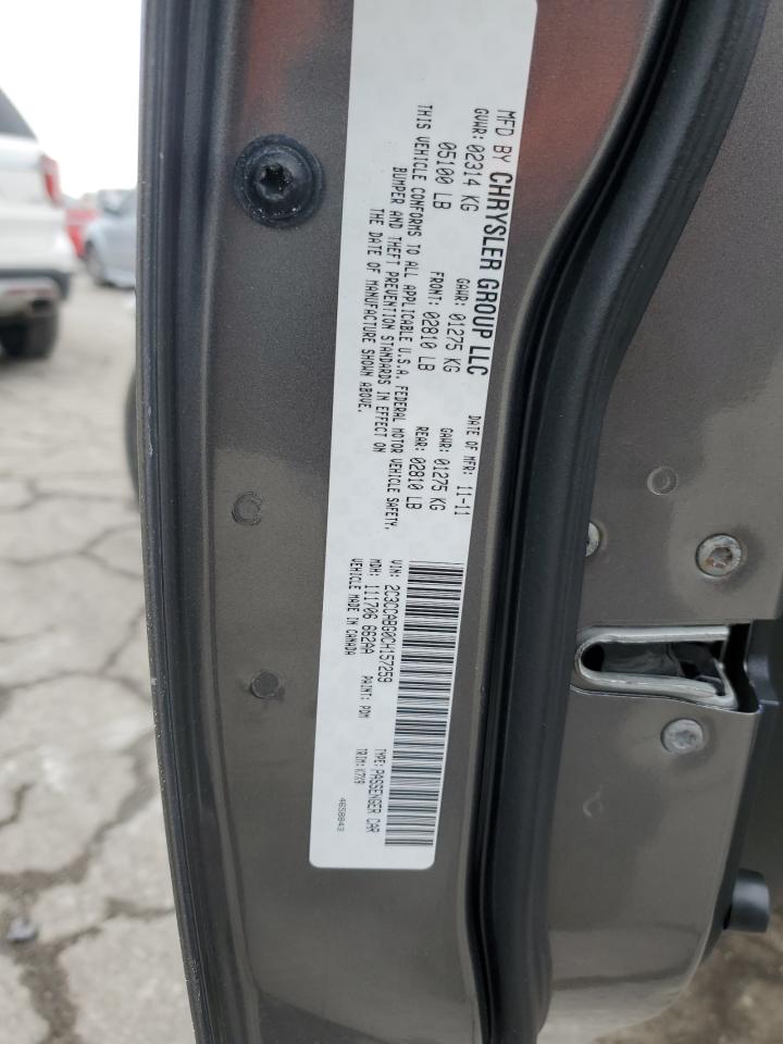 2012 Chrysler 300 S VIN: 2C3CCABG0CH157259 Lot: 91656125