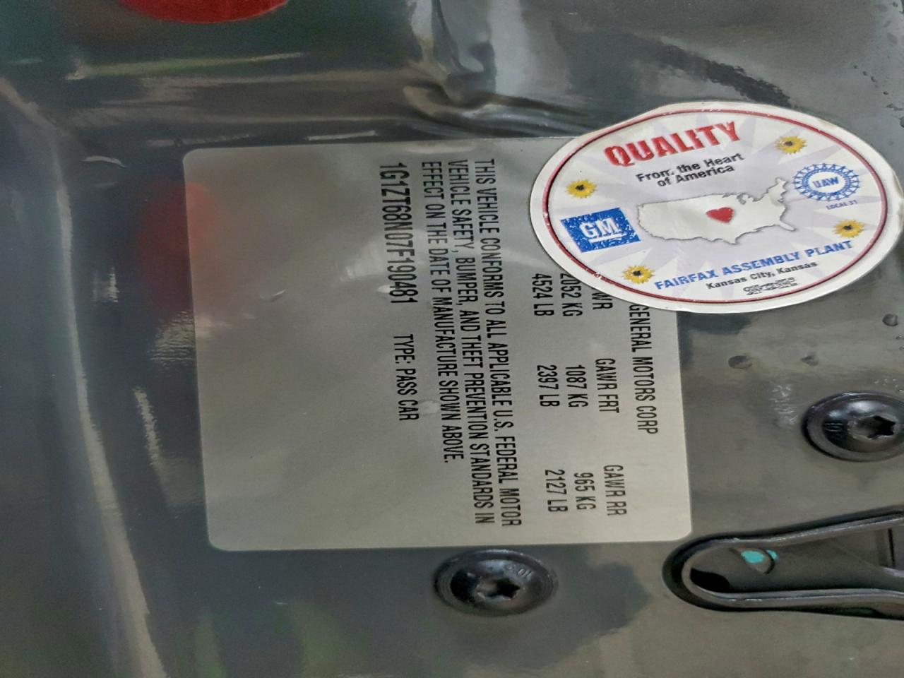 2007 Chevrolet Malibu Maxx Lt VIN: 1G1ZT68N07F190481 Lot: 94033095