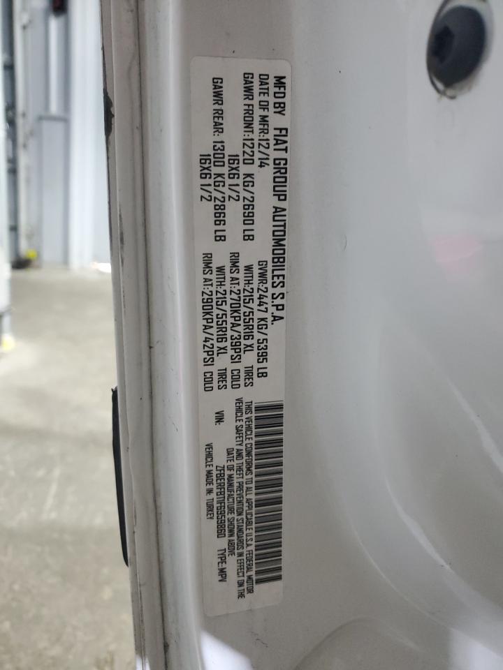 2015 Ram Promaster City Slt VIN: ZFBERFBT1F6959860 Lot: 92237175