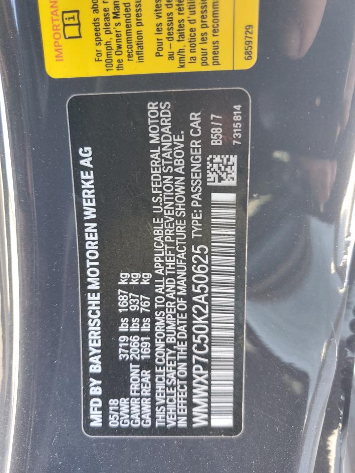 2019 Mini Cooper S VIN: WMWXP7C50K2A50625 Lot: 92615825