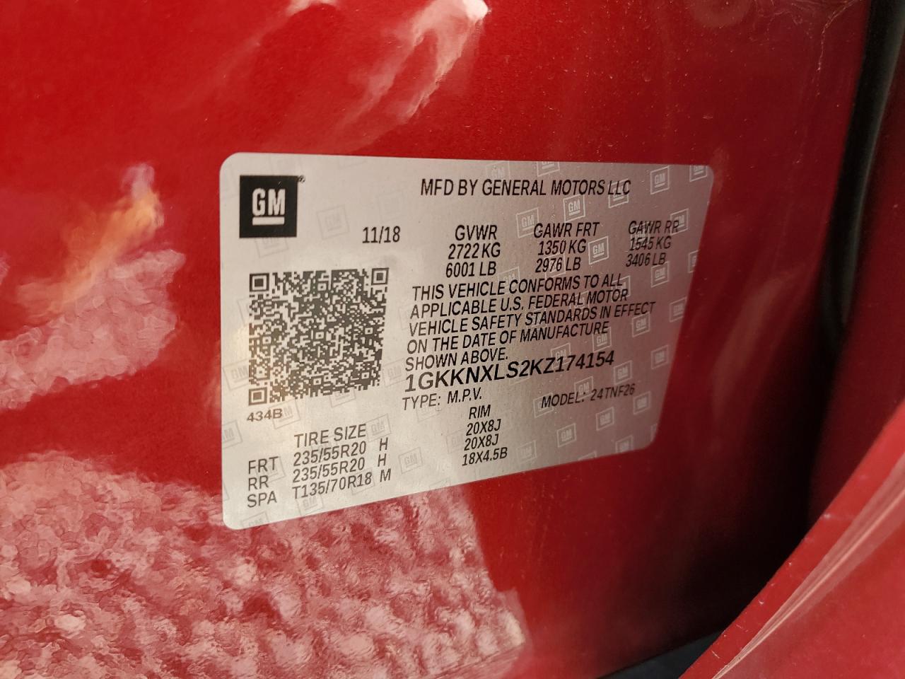 2019 GMC Acadia Denali VIN: 1GKKNXLS2KZ174154 Lot: 92076525