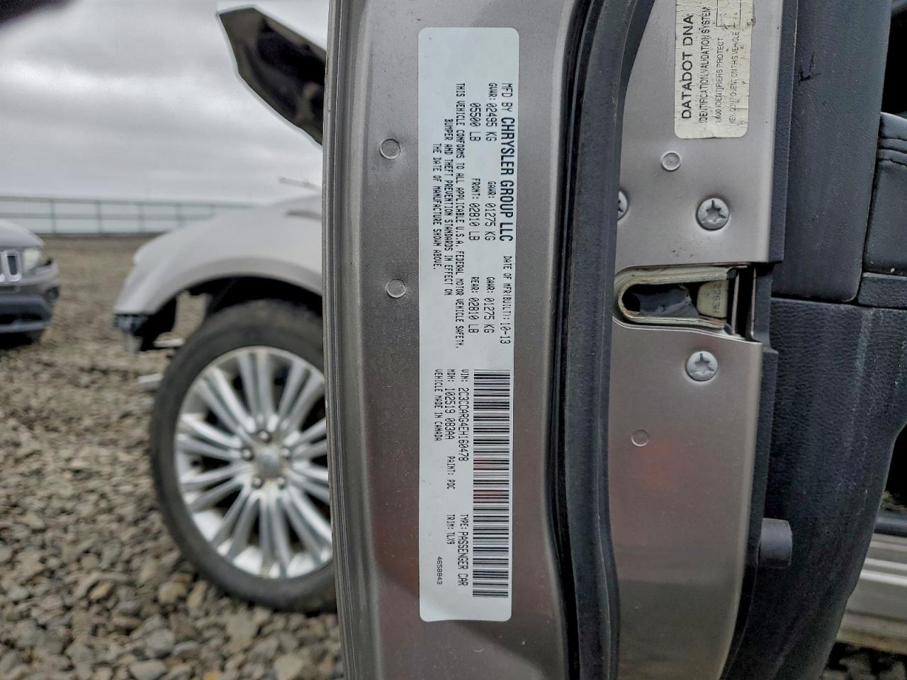 2014 Chrysler 300 VIN: 2C3CCARG4EH160478 Lot: 92515455