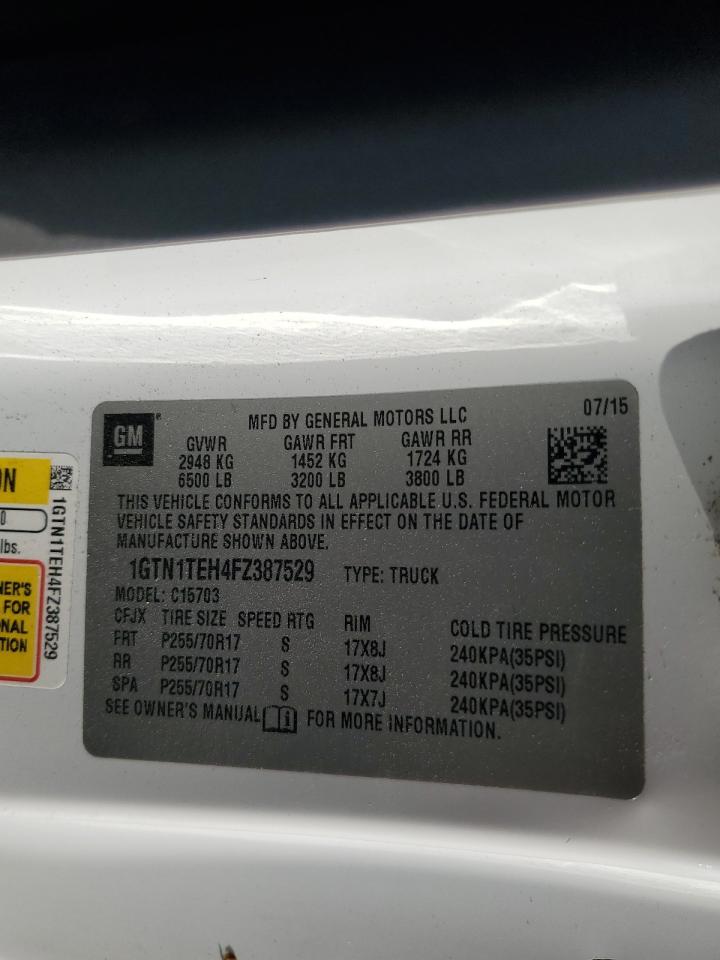2015 GMC Sierra C1500 VIN: 1GTN1TEH4FZ387529 Lot: 91999695