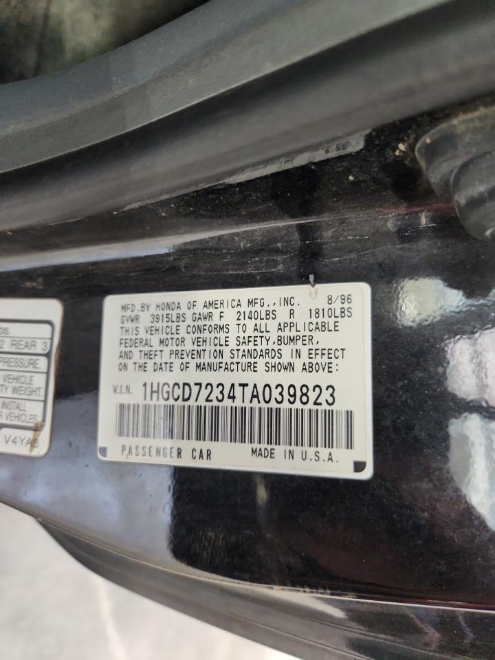 1996 Honda Accord Lx VIN: 1HGCD7234TA039823 Lot: 92165155