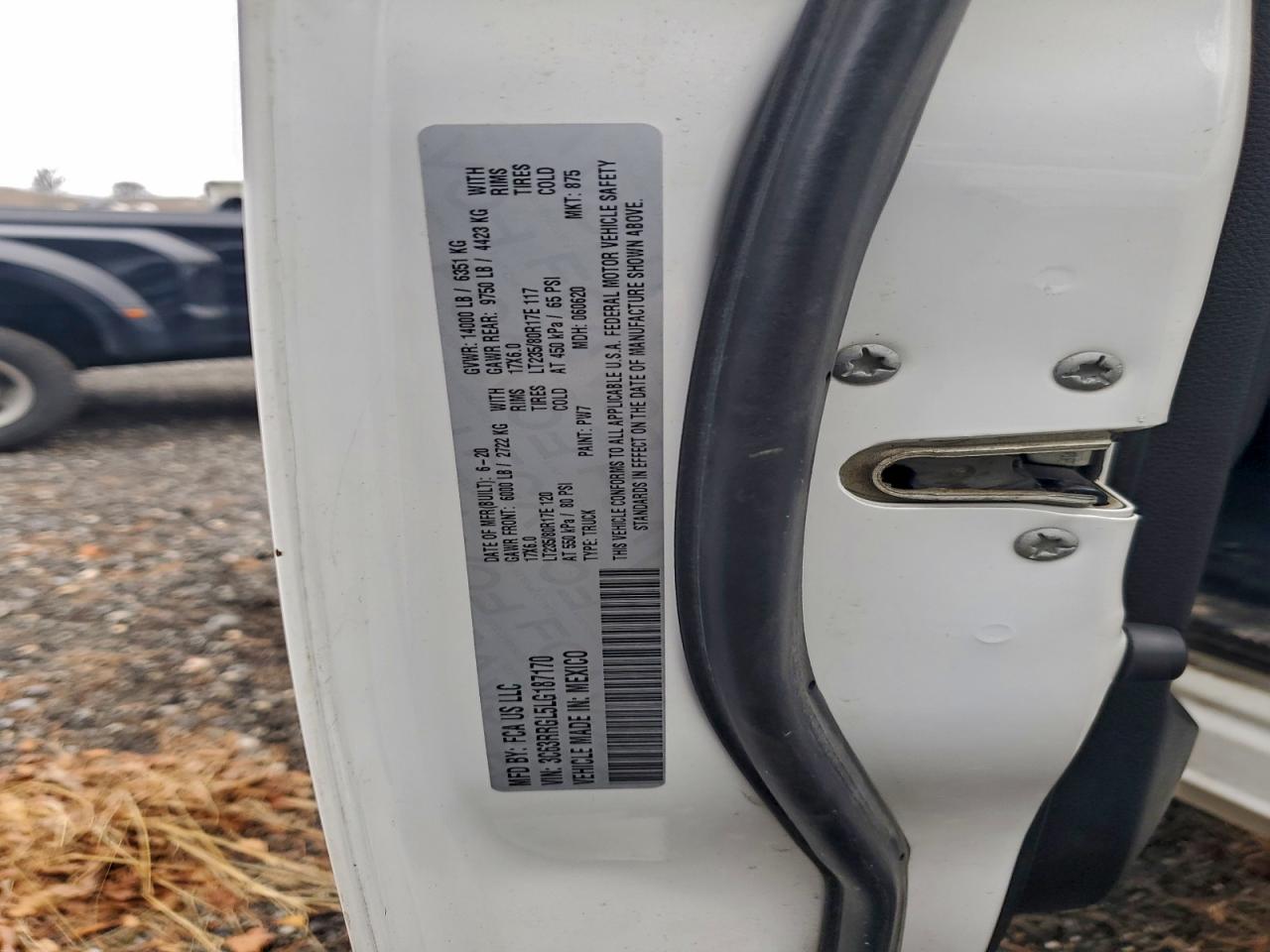 2020 Ram 3500 Tradesman VIN: 3C63RRGL5LG187170 Lot: 92999075