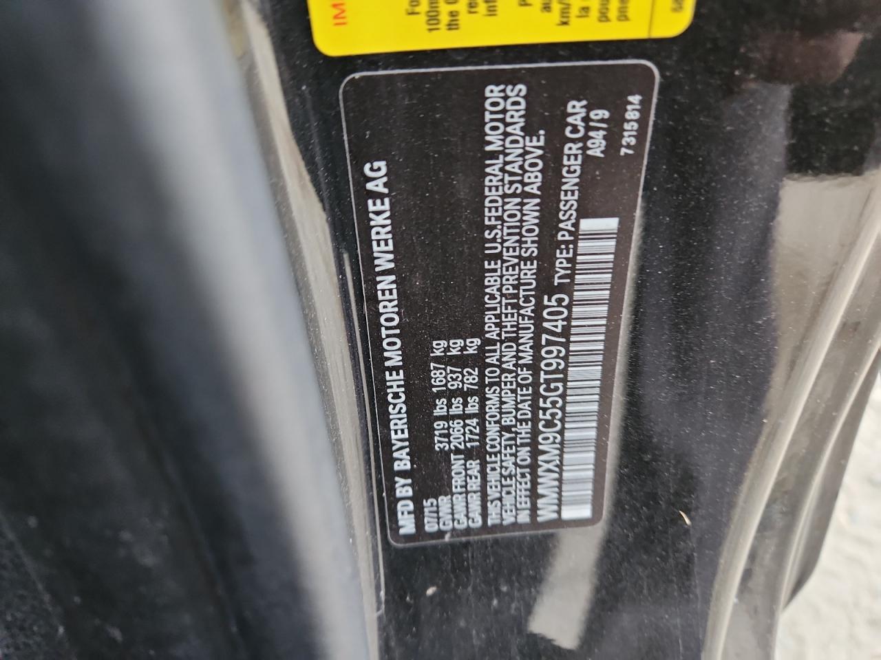 2016 Mini Cooper John Cooper Works VIN: WMWXM9C55GT997405 Lot: 92175415