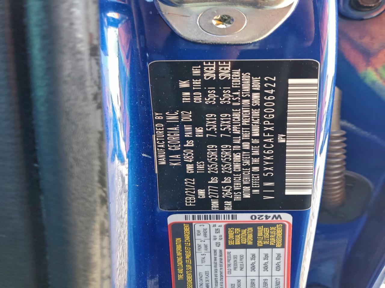 2023 Kia Sportage X Line VIN: 5XYK6CAFXPG006422 Lot: 93627335